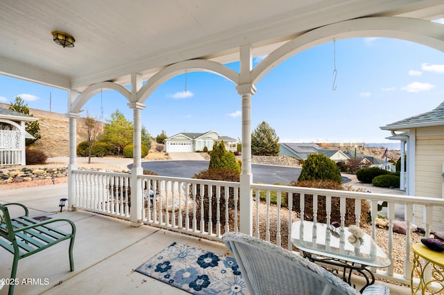 view of patio featuring covered porch