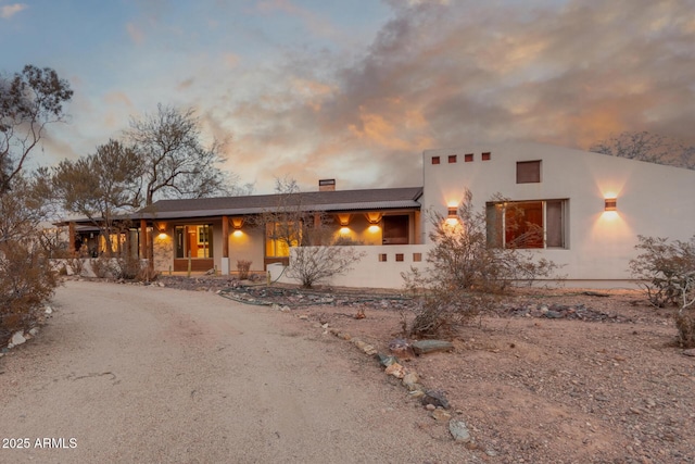 view of southwest-style home