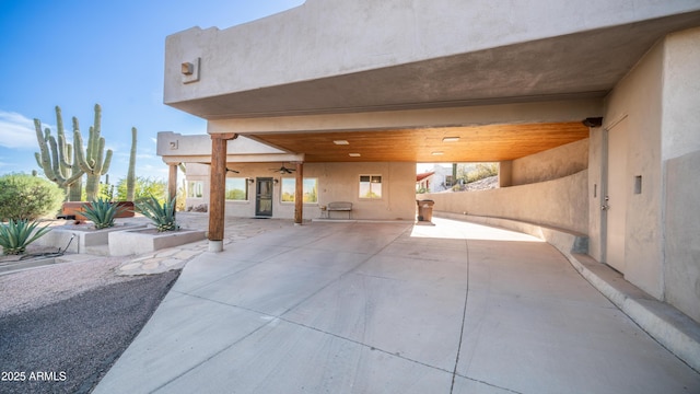 view of patio / terrace with ceiling fan