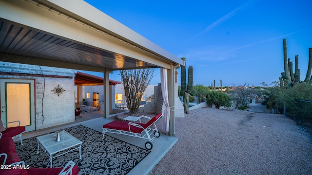 view of patio with fence