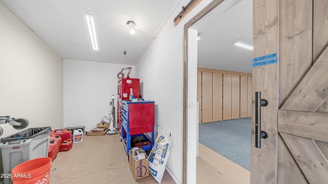 view of storage area