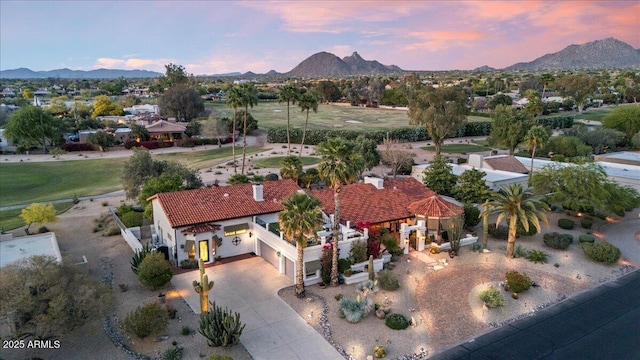 8514 E Country Club Trl, Scottsdale, AZ 85255 - view from above of property with a mountain backdrop