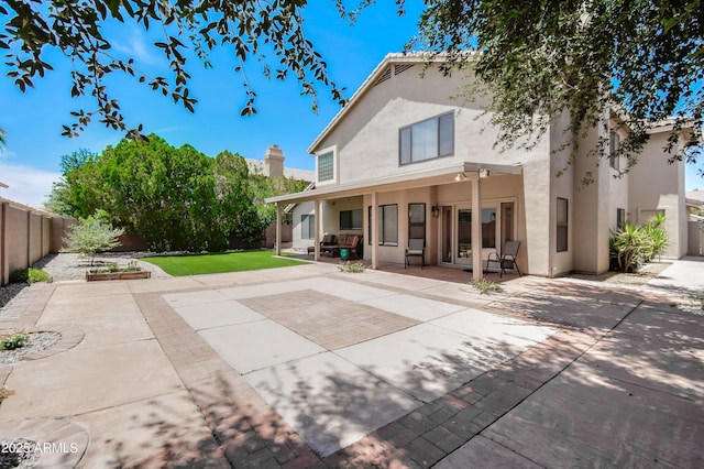 3921 W Jasper Dr, Chandler, AZ 85226 - rear view of property with stucco siding and a patio