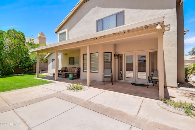 3921 W Jasper Dr, Chandler, AZ 85226 - rear view of property with french doors, stucco siding, and a patio