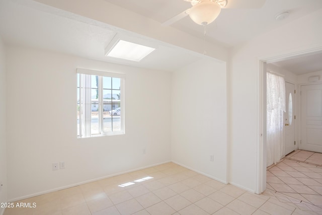 301 Whitton St, Sierra Vista, AZ 85635 - empty room featuring ceiling fan, baseboards, and light tile patterned flooring