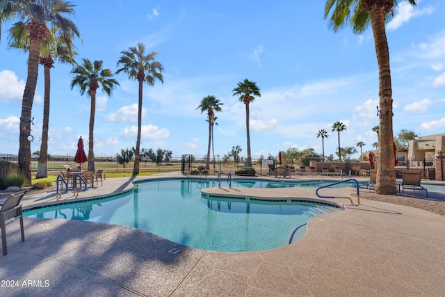 view of pool with a patio