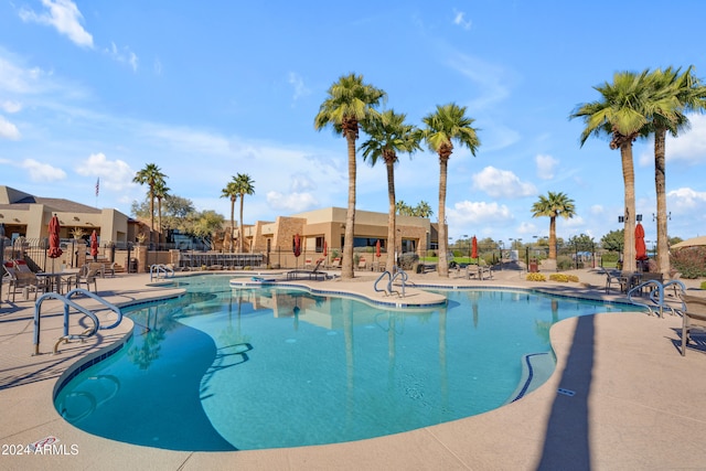 view of pool with a patio