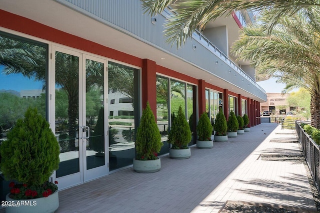 exterior space with french doors