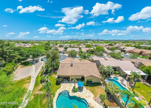 7734 E Monica Dr, Scottsdale, AZ 85255 - aerial view of residential area with a pool area