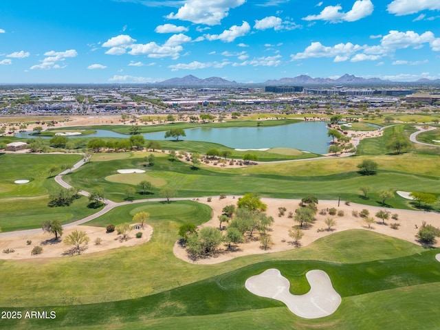 7734 E Monica Dr, Scottsdale, AZ 85255 - drone / aerial view of a water and mountain view and a golf club