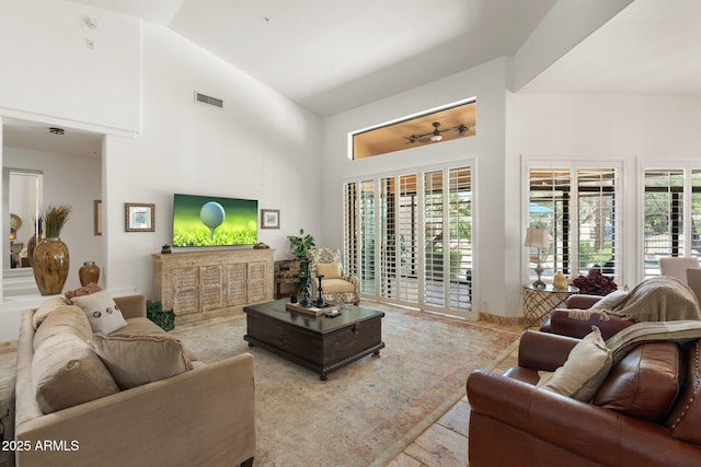 7734 E Monica Dr, Scottsdale, AZ 85255 - living room with a high ceiling