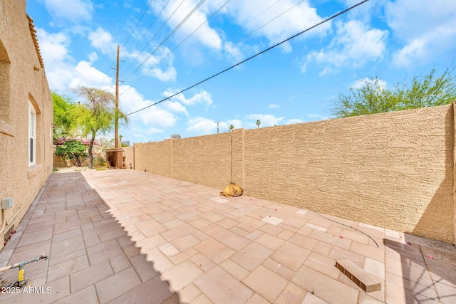 view of patio / terrace featuring a fenced backyard