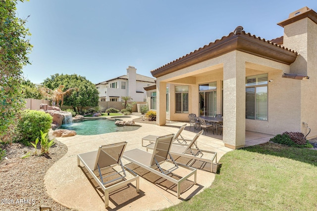 795 W Verbena Ln, Litchfield Park, AZ 85340 - view of swimming pool featuring fence and a patio