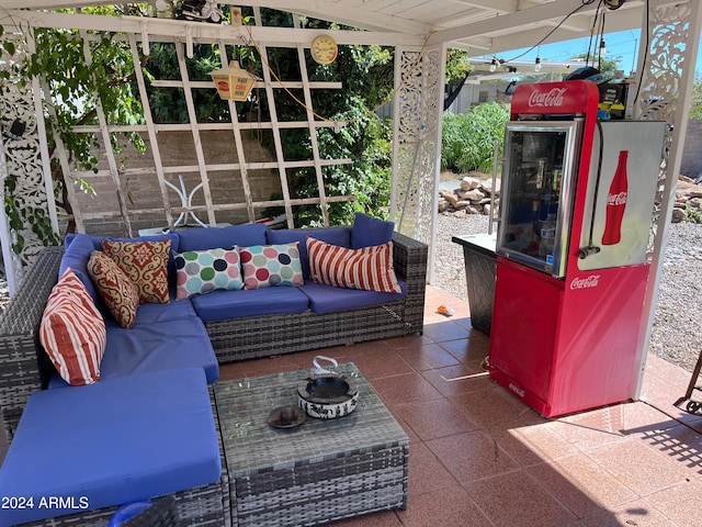 view of patio featuring outdoor lounge area