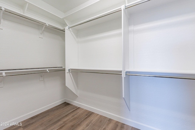 spacious closet with wood-type flooring