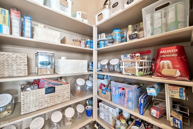 view of pantry