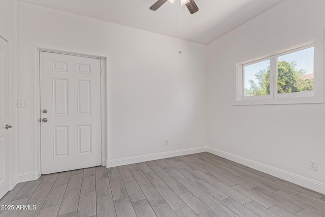 430 N 17th Ave, Phoenix, AZ 85007 - unfurnished room with wood finished floors and ceiling fan