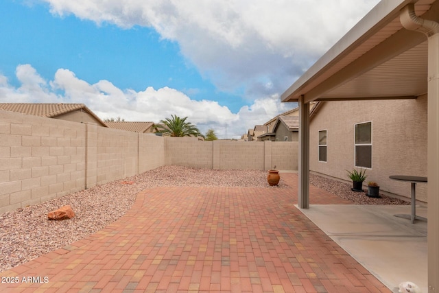 view of patio / terrace with a fenced backyard