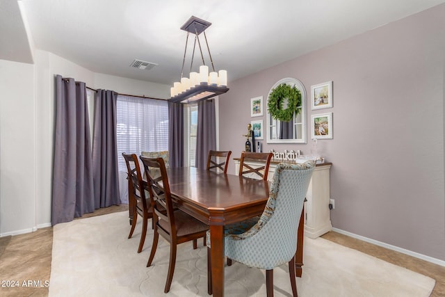 view of dining area