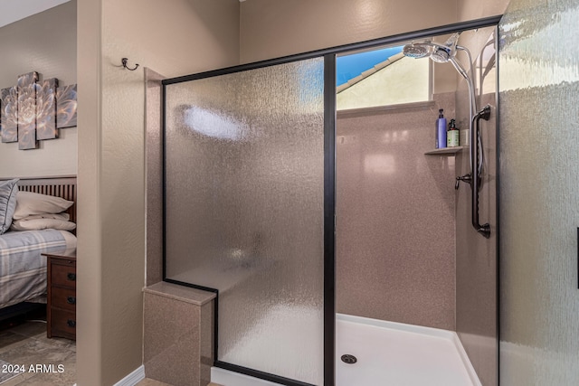 bathroom with walk in shower