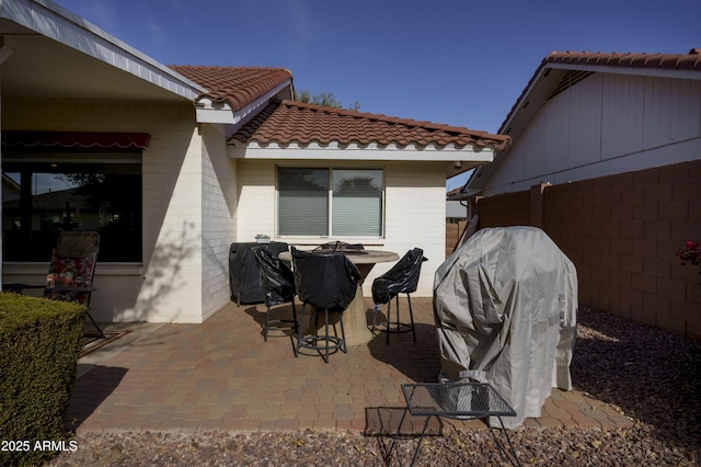 view of patio / terrace featuring area for grilling