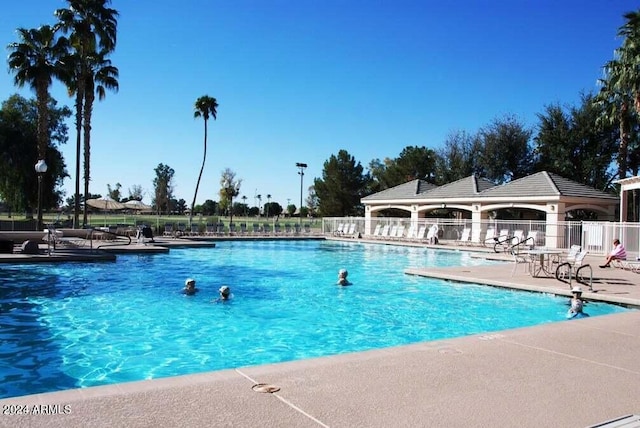 view of pool with a patio