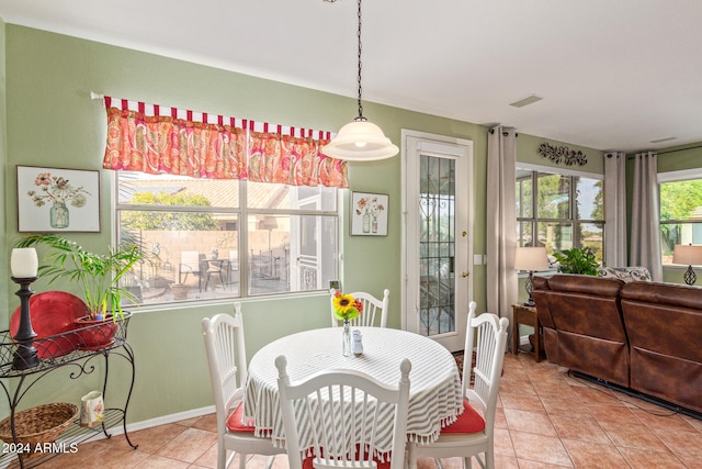 dining room featuring tile patterned floors