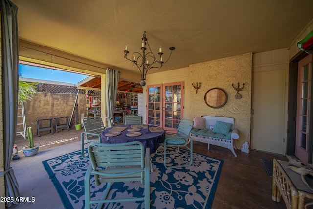 view of patio with french doors