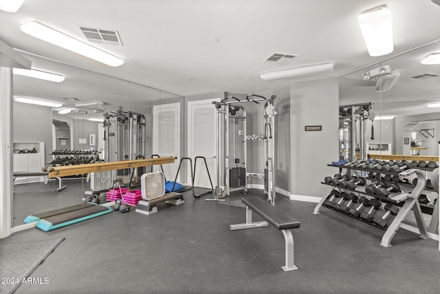 view of workout area