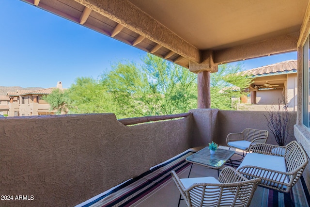 balcony featuring outdoor lounge area