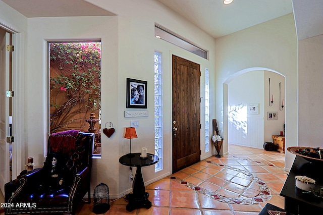 view of tiled entryway