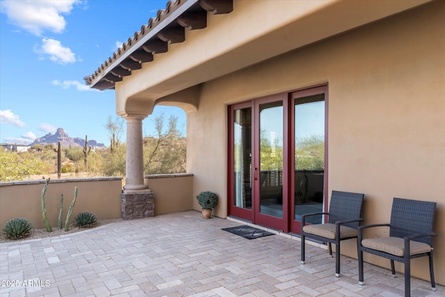 15956 E Tombstone Trl, Fountain Hills, AZ 85268 - view of patio / terrace featuring a mountain view