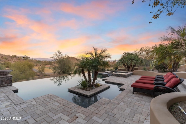 15956 E Tombstone Trl, Fountain Hills, AZ 85268 - view of patio featuring an in ground hot tub and an outdoor pool