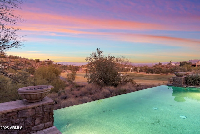 15956 E Tombstone Trl, Fountain Hills, AZ 85268 - view of pool at dusk