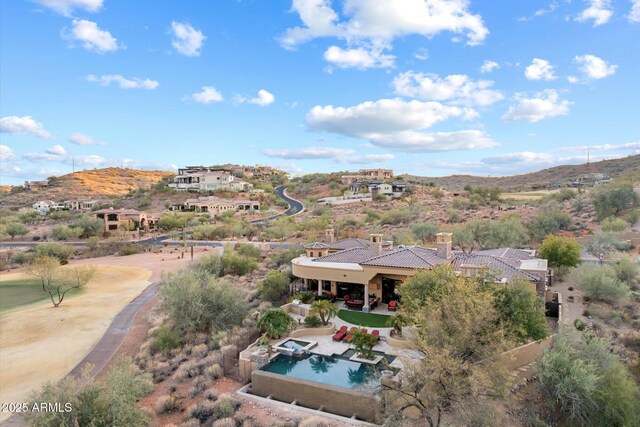 15956 E Tombstone Trl, Fountain Hills, AZ 85268 - birds eye view of property featuring a mountain view