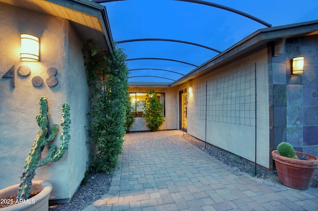 4008 N 85th St, Scottsdale, AZ 85251 - view of side of property with a patio area and stucco siding