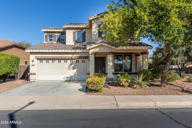 view of front of house featuring a garage