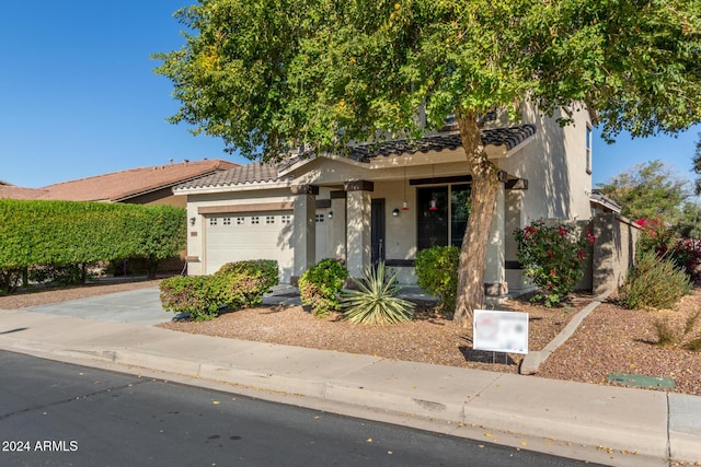 view of front of home featuring a garage