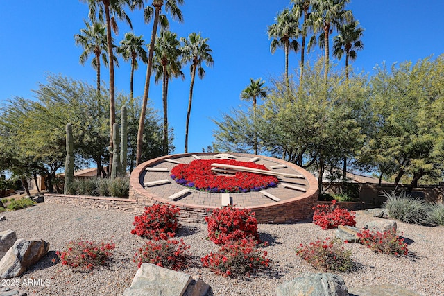 view of community sign