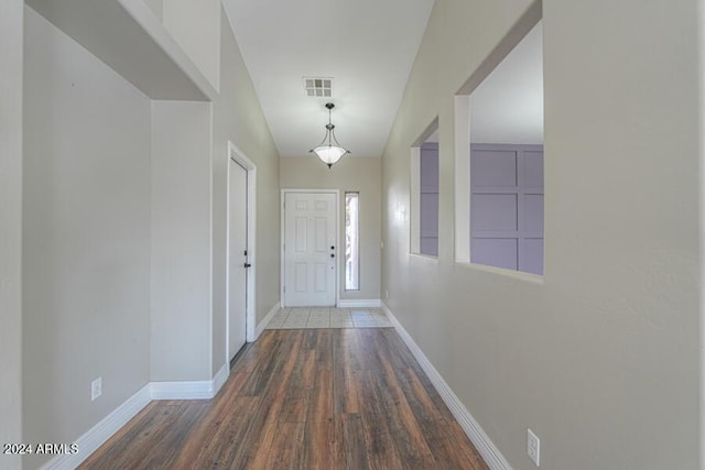 entryway featuring dark hardwood / wood-style flooring