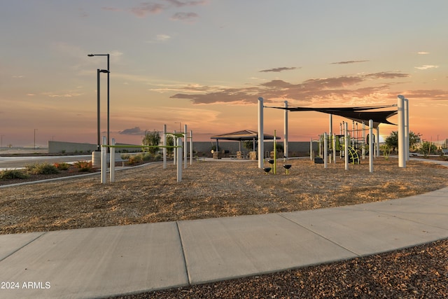 view of community with a playground