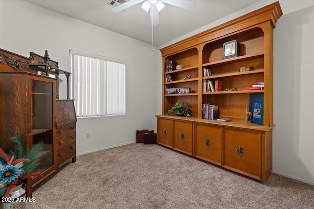 8237 W Alex Ave, Peoria, AZ 85382 - interior space featuring baseboards, a ceiling fan, and carpet flooring