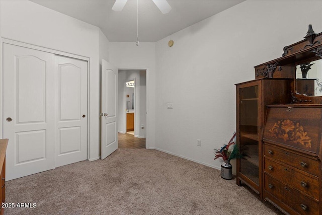8237 W Alex Ave, Peoria, AZ 85382 - carpeted bedroom with a closet, a ceiling fan, and baseboards