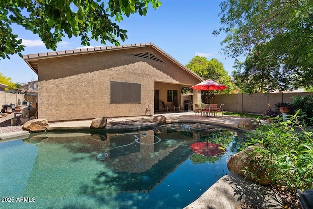8237 W Alex Ave, Peoria, AZ 85382 - view of pool with a fenced backyard, a fenced in pool, and a patio area