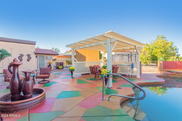 view of patio / terrace with a pergola