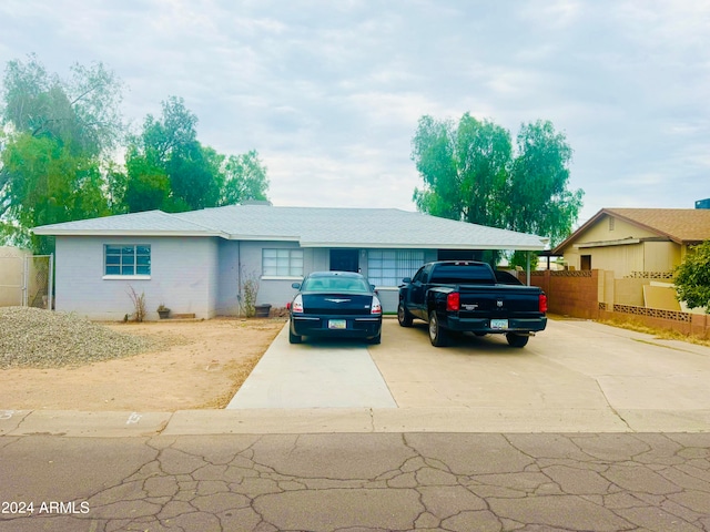 view of ranch-style home