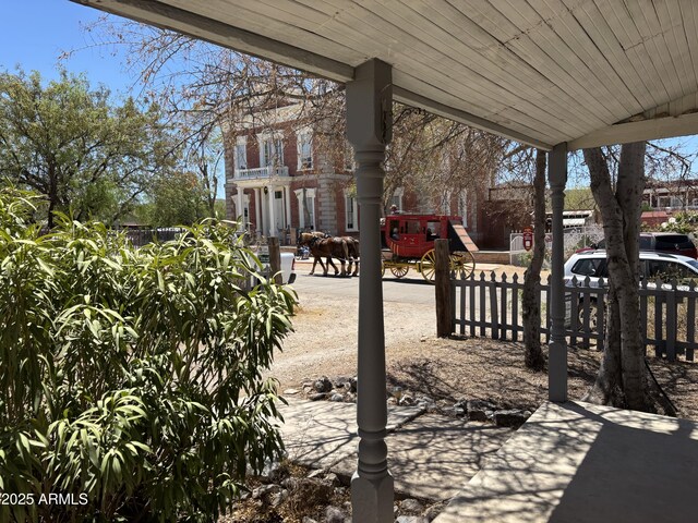 view of patio with fence