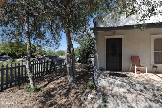 exterior space featuring fence