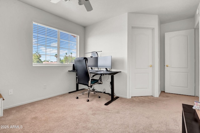 1831 W Armstrong Way, Chandler, AZ 85286 - carpeted home office with ceiling fan and baseboards