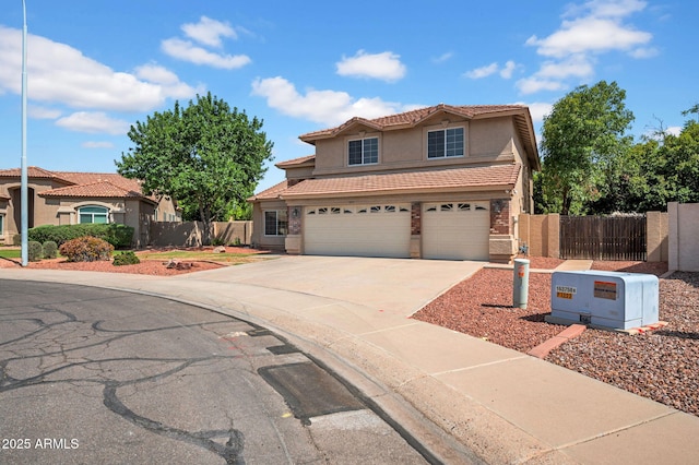 1831 W Armstrong Way, Chandler, AZ 85286 - traditional-style house with stucco siding, concrete driveway, a garage, and a tile roof